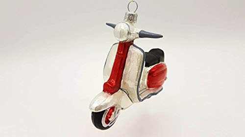 Hanco Scooter (rot/Weiss) Design 1572.10 - Christbaumschmuck aus Glas