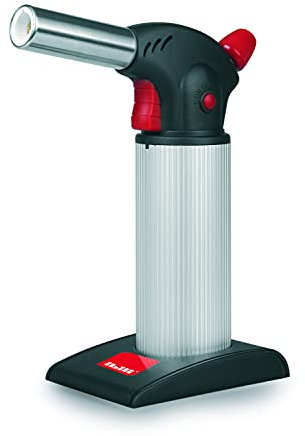 Ibili Profesional Soplete Gourmet profesoinal-Acero Inoxidable-Ideal para usos culinarios-Apto para cocinar-6,30 cl, Stainless Steel, Negro/Plateado/Rojo, 5 x 5 x 10 cm