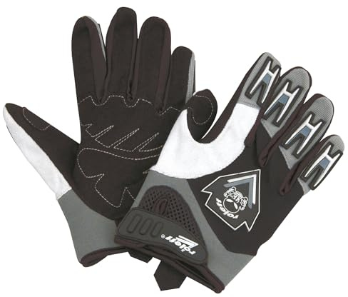 Roleff Racewear Motorradhandschuhe MX/Motocross, Schwarz/Silber, XXL