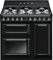 Smeg TR93BL Victoria Triple Cavity 90cm Wide Dual Fuel Cooker Black