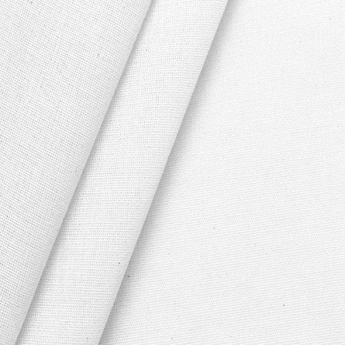 STOFFKONTOR - Schleiernessel Stoff B1 schwer entflammbar Breite 300cm - Meterware, Farbe Weiss Gebleicht - für Jede Art von Dekoration, Deckenabhängungen, etc