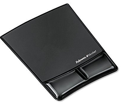 Fellowes 9182301 – Kristall Schwarz Mauspad & am Handgelenk