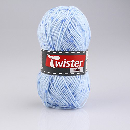 Kurtenbach Wolle - blau - gefleckt - 50g