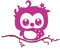 Eule Isabell Eulen Eulenaufkleber Eulenwandtattoo M1041 (Beere)