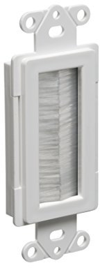 Arlington Industries CED135-1 Cable Entry Device with Brush-Style Opening, 1-Gang, White, 1-Pack