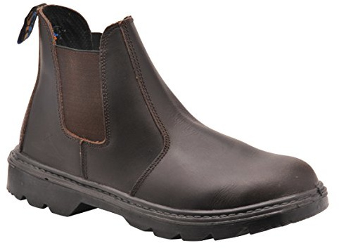 Portwest FW51 Steelite Dealer Sicherheitsstiefel Rutschfest Strapazierfähig | Braun, 39, S1P EN ISO 20345, Schützende Stahlkappe, Gewachstes Vollnarbiges Büffelleder, Dual-Density-Sohle