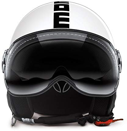 MOMO Design MOMO FGTR EVO Jethelm Weiss Quarz Glossy Logo Schwarz ML (58) 10010030085, WHITE QRZ GLOS/BLACK