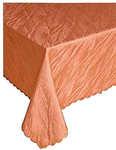 Damast Tischdecke bügelfrei, 130 x 220cm Marmor-Design, weiß Bordeaux grün blau terrakotta oder Creme, Farbe auswählbar (terrakotta)