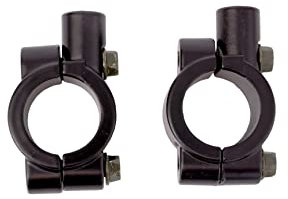 ICTRONIX Paar Universal 10mm Motorrad Spiegel Halter Für 25mm Lenker Schwarz