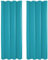Bestlivings Vorhang Blickdicht (140x245cm / 2 Stück) Gardine Uni (Türkis) mit Kräuselband/Universalband, Dekoschal für Fenster, Balkon - Dekorativer Gardinenschal