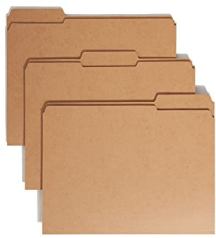 Smead 10734 Schnellhefter, verstärkt, 1/3-Schnittlasche, Briefgröße, Kraftpapier, 100 Stück pro Karton