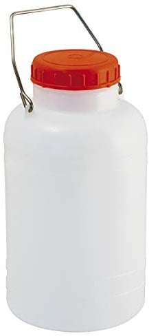 Mobil Plastic - Bidone collo largo 5 litri in plastica per alimenti - bianco