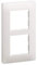 plaque 2 postes vertical, entraxe de 57 mm hager essensya blanc