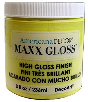 DecoArt Americana Décor Maxx Gloss Bottle Paint, Acrylic, Lemon Spritzer, 7 x 7 x 8 cm