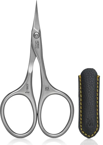 GERMANIKURE Tower Point Cuticle Scissors, Solingen Germany, Leather Case