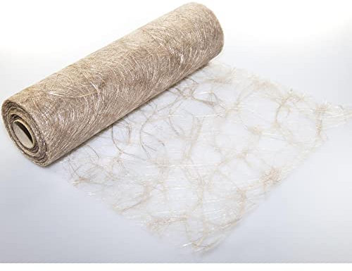 Sizoweb Tischläufer in unterschiedlichen Farben, 30 cm breit, 5 oder 20 m lang 20 m mandel 2300