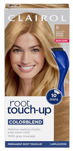 Clairol Root Touch-Up by Nice'n Easy Permanent Hair Dye, 8 Medium Blonde Hair Color, Pack of 1