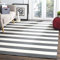 Safavieh Montauk Collection MTK712G - Tappeto quadrato in cotone grigio e avorio con trama piatta (100 cm)