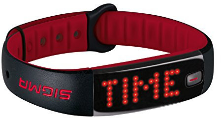SIGMA Activo - Pulsera de Actividad, Color Negro y Rojo