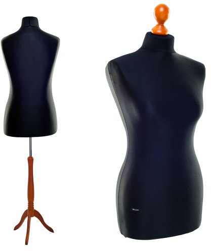 LUCCESI | Schneiderpuppe | zum Probierpreis! | Größen S - XL (Female ♀) | Torso Size: M/L (38-40) | Wechselbezug schwarz | Standfuss Calvados | Damen - Schaufensterpuppe