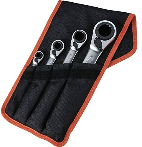 Bahco 4 Piece Reversible Ratchet Spanner Set 8 - 27mm