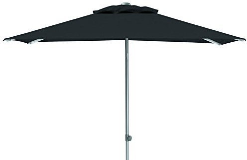 Kettler Easy Push Advantage Sonnenschirm 200 cm x 200 cm - wetterfester Gartenschirm - hochwertiges Aluminiumgestell & Bezug aus Polyester mit PU-Beschichtung - perfekt als Terrassenschirm - silber & anthrazit