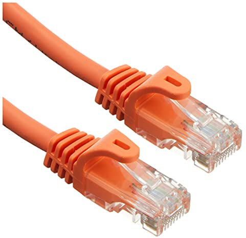 StarTech.com 1 m Orange Cat5e Snagless RJ45 UTP Patch Cable - 1m Patch Cord - Ethernet Patch Cable - RJ45 Male to Male Cat 5e Cable (45PAT1MOR)