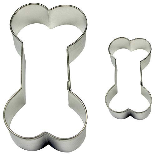 PME SC608 Skelett-Knochen Keks & Kuchenausstecher, Set aus 2, Edelstahl, Silver, 7 x 2 x 4.5 cm