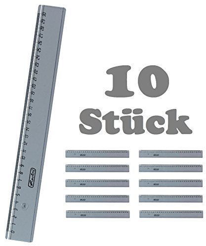 Herlitz Lineal aus transparenter Kunststoff, 30 cm (10, Lineal 30cm)