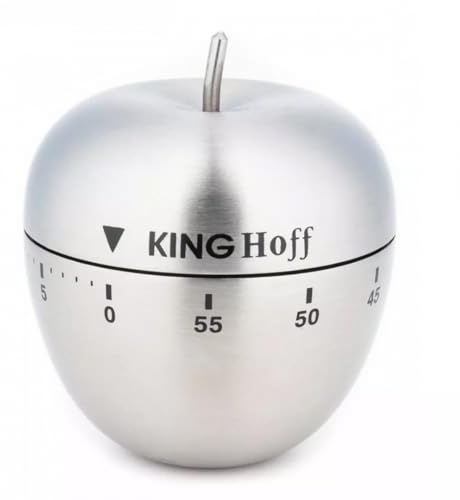 Edelstahl Premium Design Küchentimer Eieruhr Küchenuhr (6x6cm Apfel)