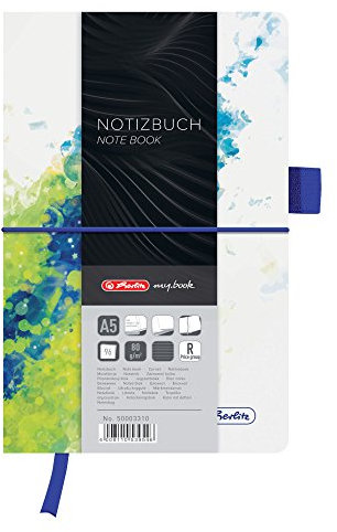 Herlitz 50003310 Notizbuch My.Book Fashion Splash Lemon, A5, 96 Blatt Liniert, Leseband