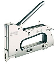 Rapid PRO R28 Graffatrice Manuale per Graffette Fermacavi n. 28, Dotata di Impugnatura Ergonomica e Parti Interne in Acciaio, Regolatore di Forza a 3 Fasi e Grilletto Facile da Premere
