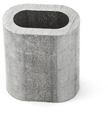 DQ-PP 10 x Aluminium Drahtseilklemme 7mm, 8.8 mm, Silver