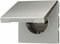 Jung AL 1520 KIKL Schuko Steckdose 16 A 250 V mit Berührungsschutz und Klappdeckel Serie LS Aluminium