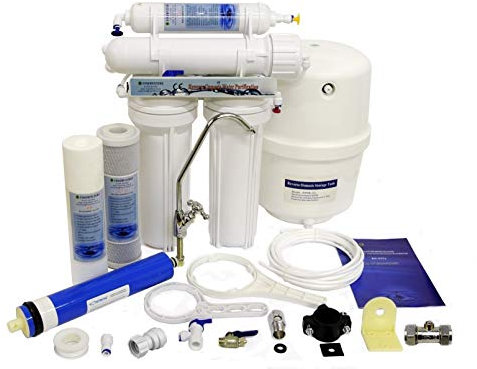 Finerfilters Système de filtration d'eau potable par osmose inverse sous évier (50 GPD) pour la maison domestique, élimine jusqu'à 99% des contaminants pour la meilleure eau potable. (4 étapes)