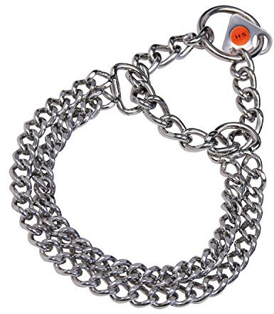 Herm Sprenger - Edelstahl-Halskette Spaziergang 2 mm Doppel, für Hunde bis 40 kg, Metallic Silver, 50 cm