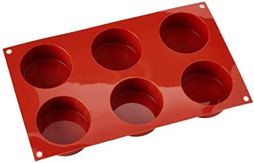 Silikomart 26.127.00.0060 SF127 Moule Forme Cylindre 6 Cavités Silicone Terre Cuite
