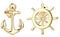 Elli Ohrringe Damen Anker Steuerrad Maritim Meer in 925 Sterling Silber vergoldet