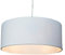 anTes interieur Hängeleuchte Circulo 3-flammig weiß mit 3 x LED-Leuchtmittel/Ø 50 cm/Metall verchromt/Stoffschirm (Pendelleuchte Hängelampe Deckenlampe Pendellampe Deckenleuchte)