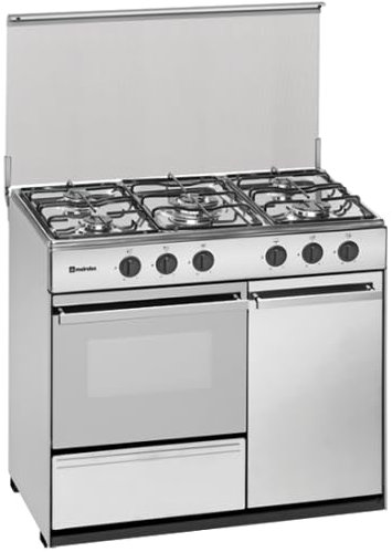Meireles N 921 X Cocina Independiente Encimera de Gas A - Acero Inoxidable, Giratorio, Frente