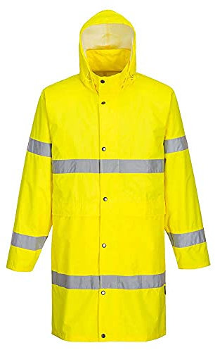Portwest Hi-Vis Coat 100cm, Size: XXXL, Colour: Yellow, H442YERXXXL