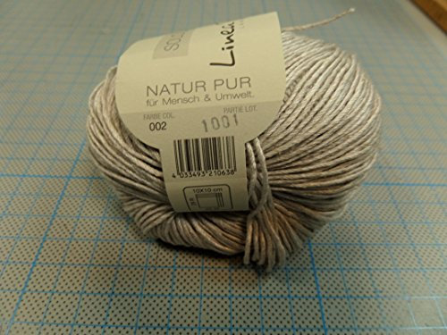LANA GROSSA Solo Lino | Leinen-Look | Handstrickgarn aus 80% Leinen Viskose & 20% Leinen | 50g Wolle zum Stricken & Häkeln | 120m Garn FB2