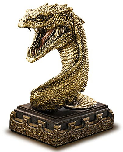 The Noble Collection Harry Potter Basilisk Bookend - 7in (18cm) Hand Painted Bookend Stand - Officially Licensed Film Set Movie Props Gifts
