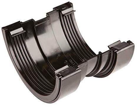 Osma Black Half Round Gutter Union 112mm
