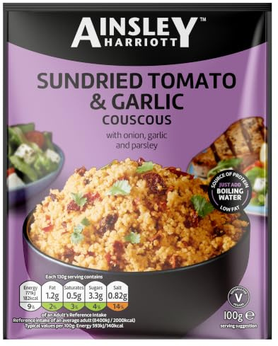 Ainsley Harriott Sundried Tomato & Garlic Couscous, 100 g, Pack of 12