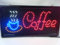 Fat-catz-copy-catz Super Bright Quality Colourful Cafe Coffee Shop Animated LED neon display hanging sign 48cmx25cm