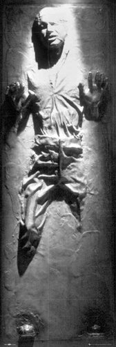 Star Wars Poster - Han Solo Carbonite (53 cm x 158 cm) + Original tesa Powerstrips® (1 Pack/20 Stk.)