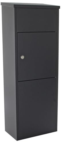 Profirst Mail PM 1100 Boîte aux Lettres pour Colis sur Pied Serrure à Cylindre avec 2 clés Tôle d'acier galvanisée Dispositif Anti-Retour Clapet de Protection y Compris matériel d'ancrage