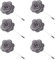 TopTie 6 Stück Ansteckblumen Herren Handgemachte Blume Grau Boutonniere für Braut Brautjungfer Gäste