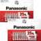 20 x Panasonic AAA Batteries, 5 Cards of 4 Batteries Each
